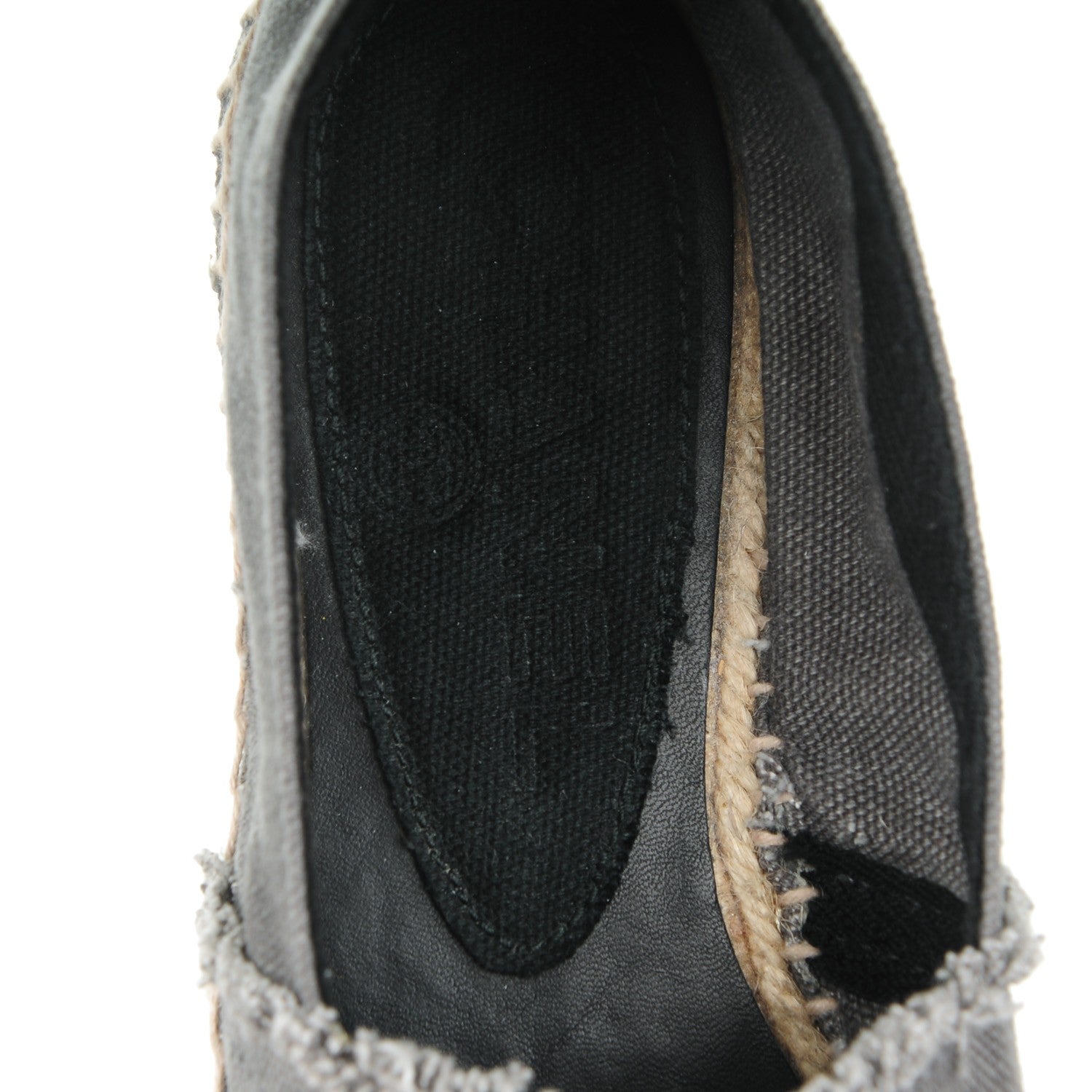 Chanel Toile CC Espadrilles 36 Grey Black 7 of 7