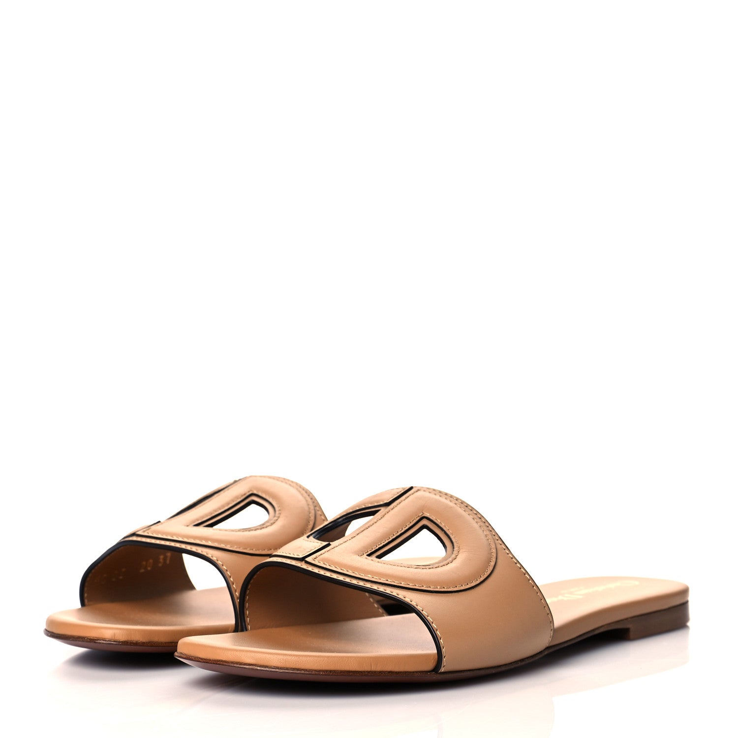 Christian Dior Calfskin D-Club Mule Sandal 37 Natural 3 of 11