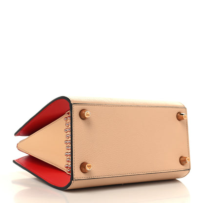 Christian Louboutin Calfskin Patent Studded Small Paloma Naturel Rose Gold 4 of 12