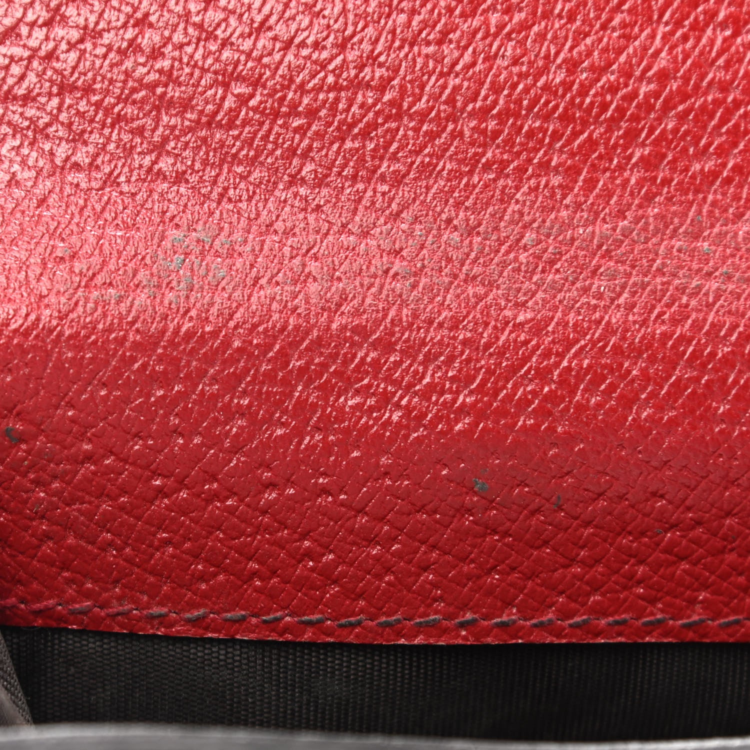 Gucci GG Supreme Monogram Tian French Flap Wallet Beige Multicolor Red 7 of 9