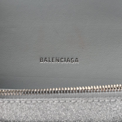 Balenciaga Sparkling Fabric XS Hourglass Wallet On Chain Silver 6 of 8
