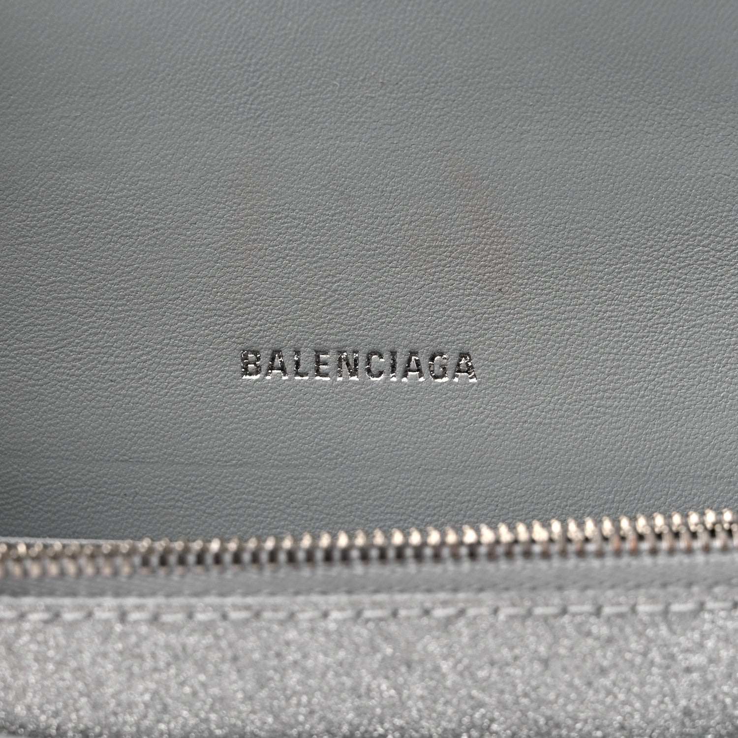 Balenciaga Sparkling Fabric XS Hourglass Wallet On Chain Silver 6 of 8