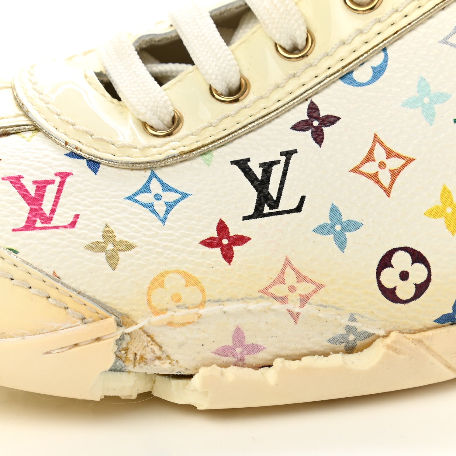 Louis Vuitton Monogram Multicolor Sneakers 36 White 15 of 17