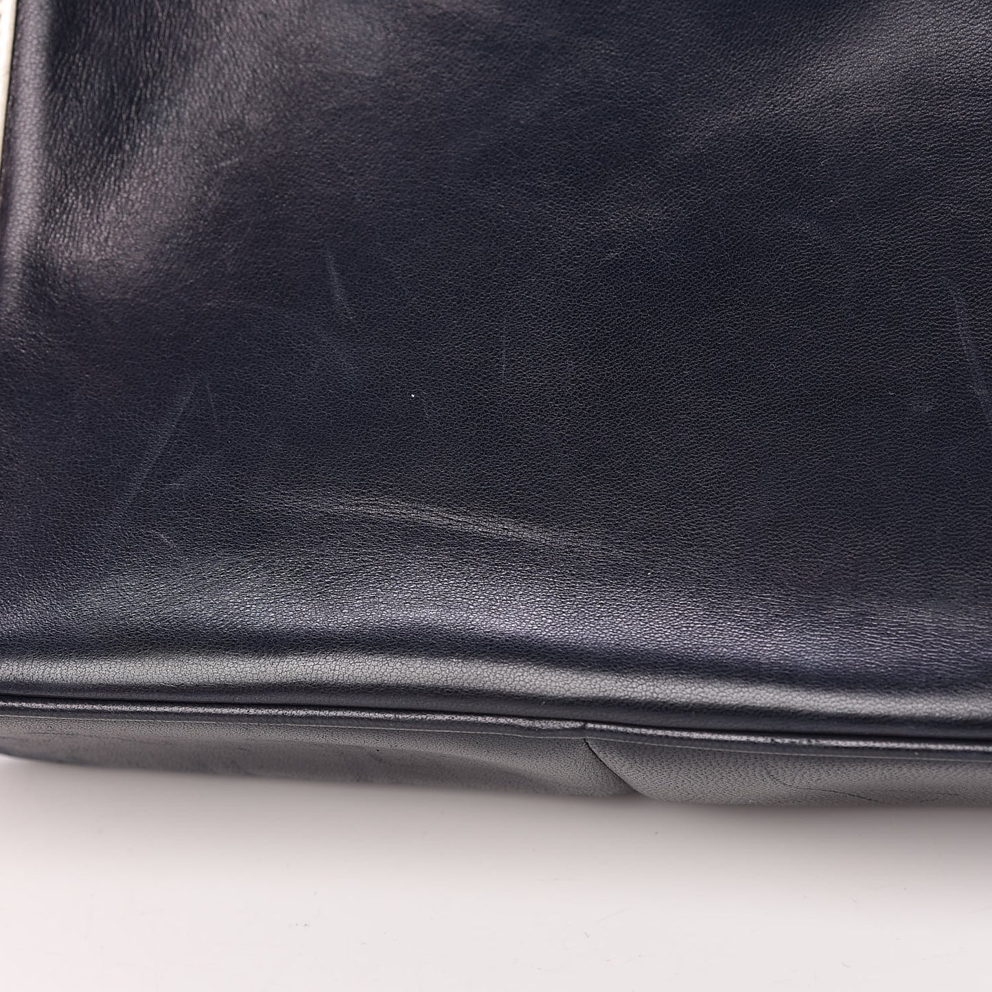 Lambskin Tassel Camera Case Navy White