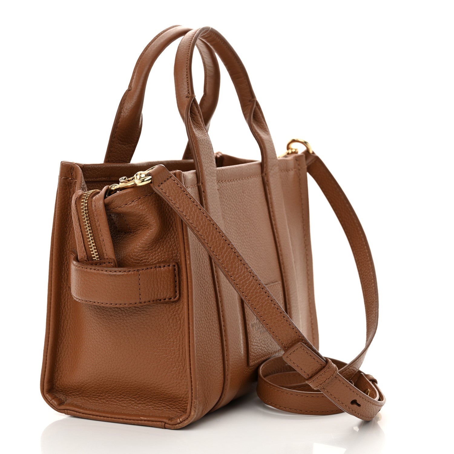 Marc Jacobs Grained Calfskin Mini The Tote Bag Argan Oil 3 of 16