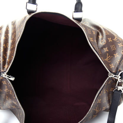 Louis Vuitton Monogram Macassar Keepall Bandouliere 55 4 of 15