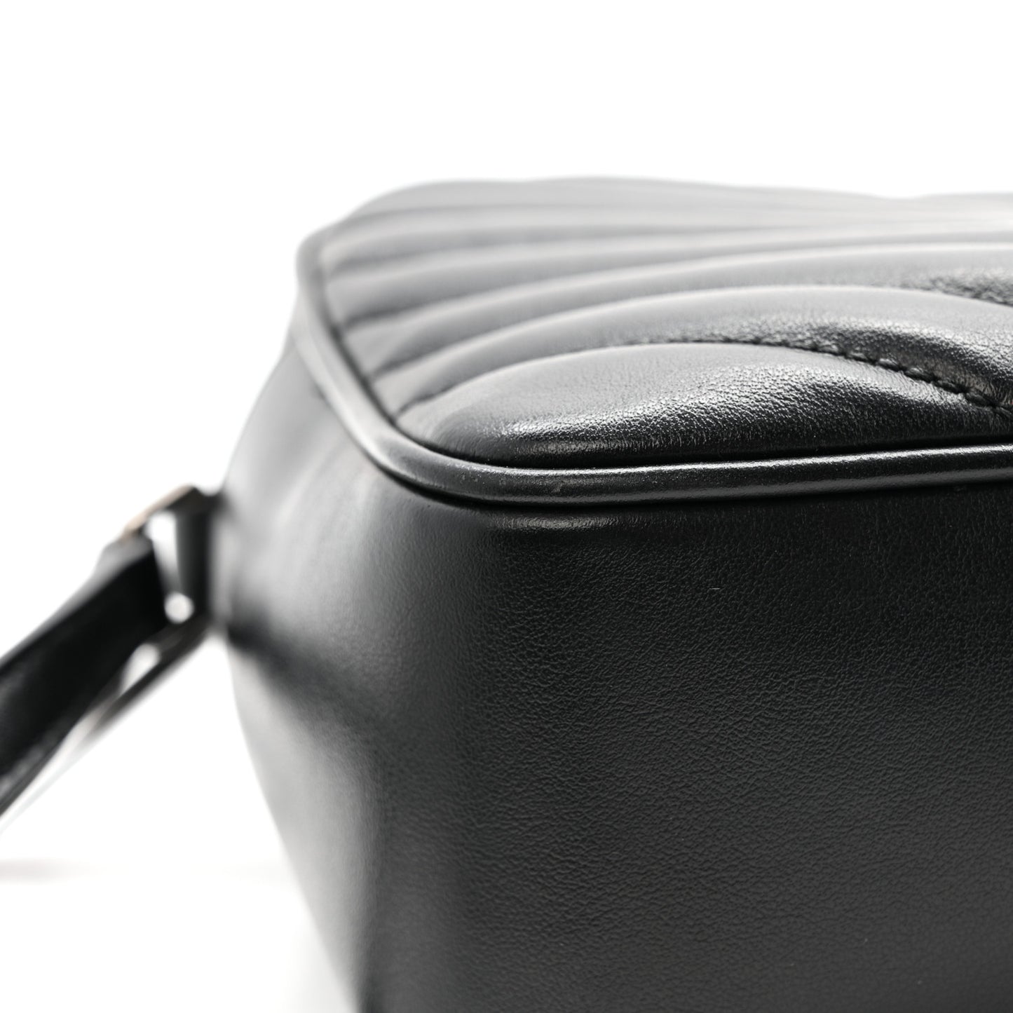 Calfskin Matelasse Monogram Lou Camera Bag Black