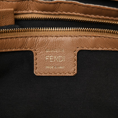 Fendi Nappa FF 1974 Embossed Baguette Miele Scuro 5 of 14