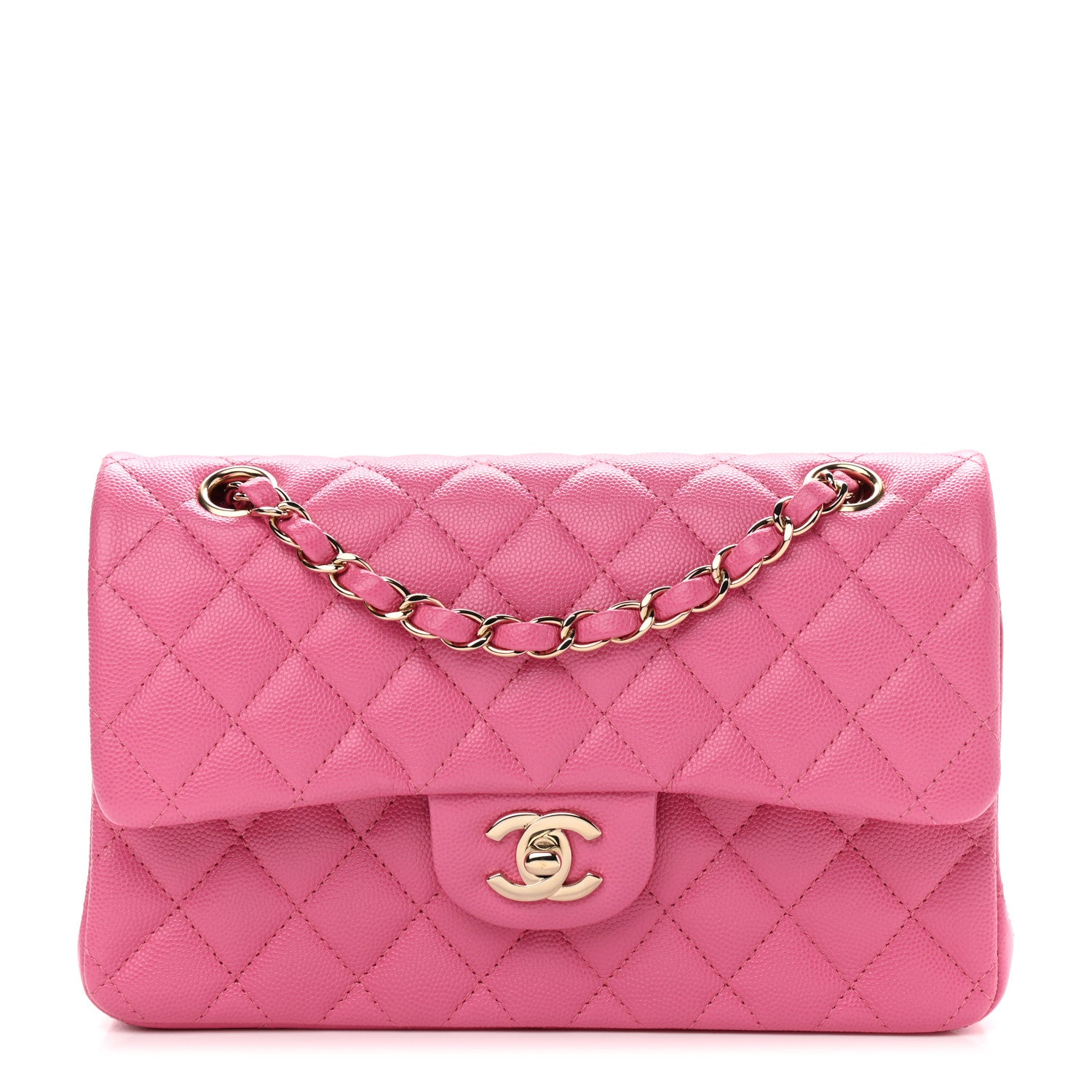Chanel Caviar Quilted Small Double Flap Pink 1 of 10
