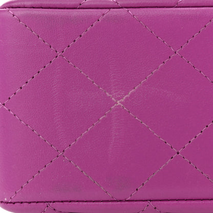 Chanel Lambskin Quilted Small Double Flap Purple 11 of 12