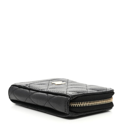 Chanel Caviar Quilted Zip Card Holder Black 4 of 8