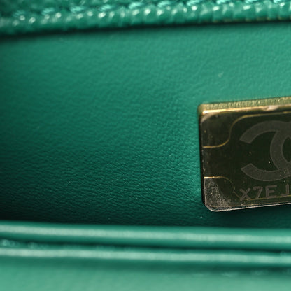 Chanel Caviar Quilted Extra Mini Coco Handle Flap Green 7 of 10