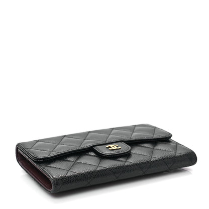 Chanel Caviar Quilted Large Flap Wallet Black 4 of 10