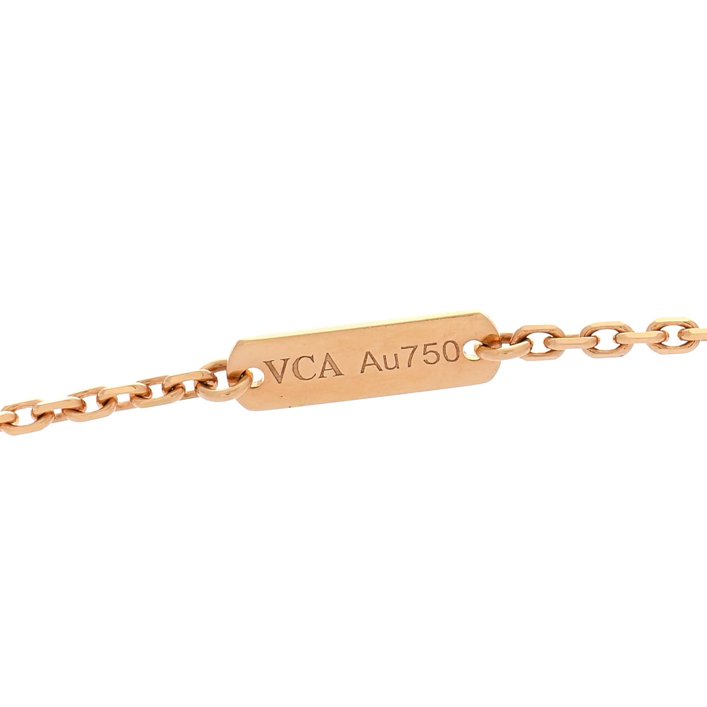 18K Yellow Gold Black Onyx Vintage Alhambra Pendant Necklace