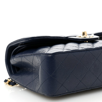 Chanel Caviar Quilted Small Double Flap Dark Navy 9 of 11
