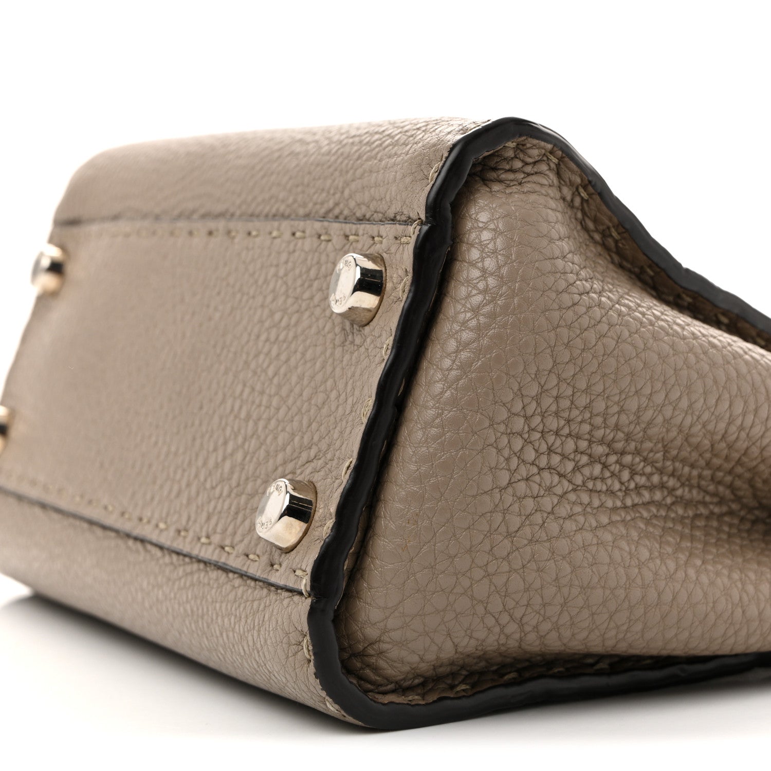 Fendi Cuoio Romano Snakeskin Selleria Mini Peekaboo Iconic Satchel Roccia Corda 12 of 13