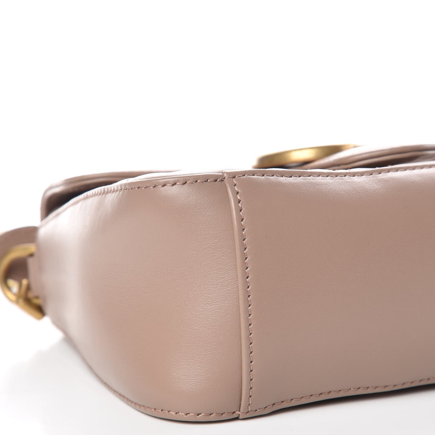 Calfskin Matelasse Mini GG Marmont Top Handle Shoulder Bag Porcelain Rose