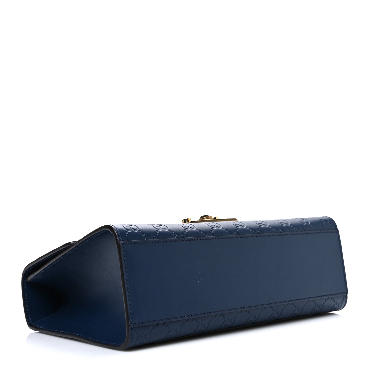 Guccissima Medium Padlock Shoulder Bag Blue Agata
