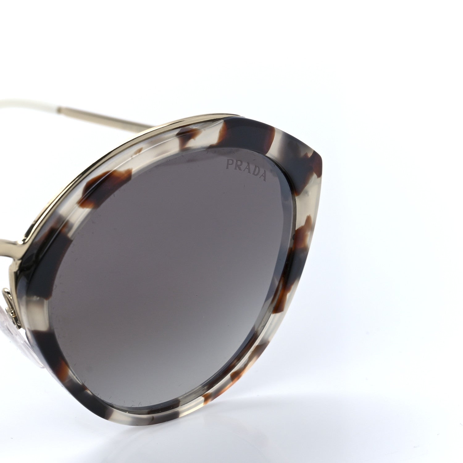 Prada Acetate Round Sunglasses SPR18U Tortoise 7 of 8
