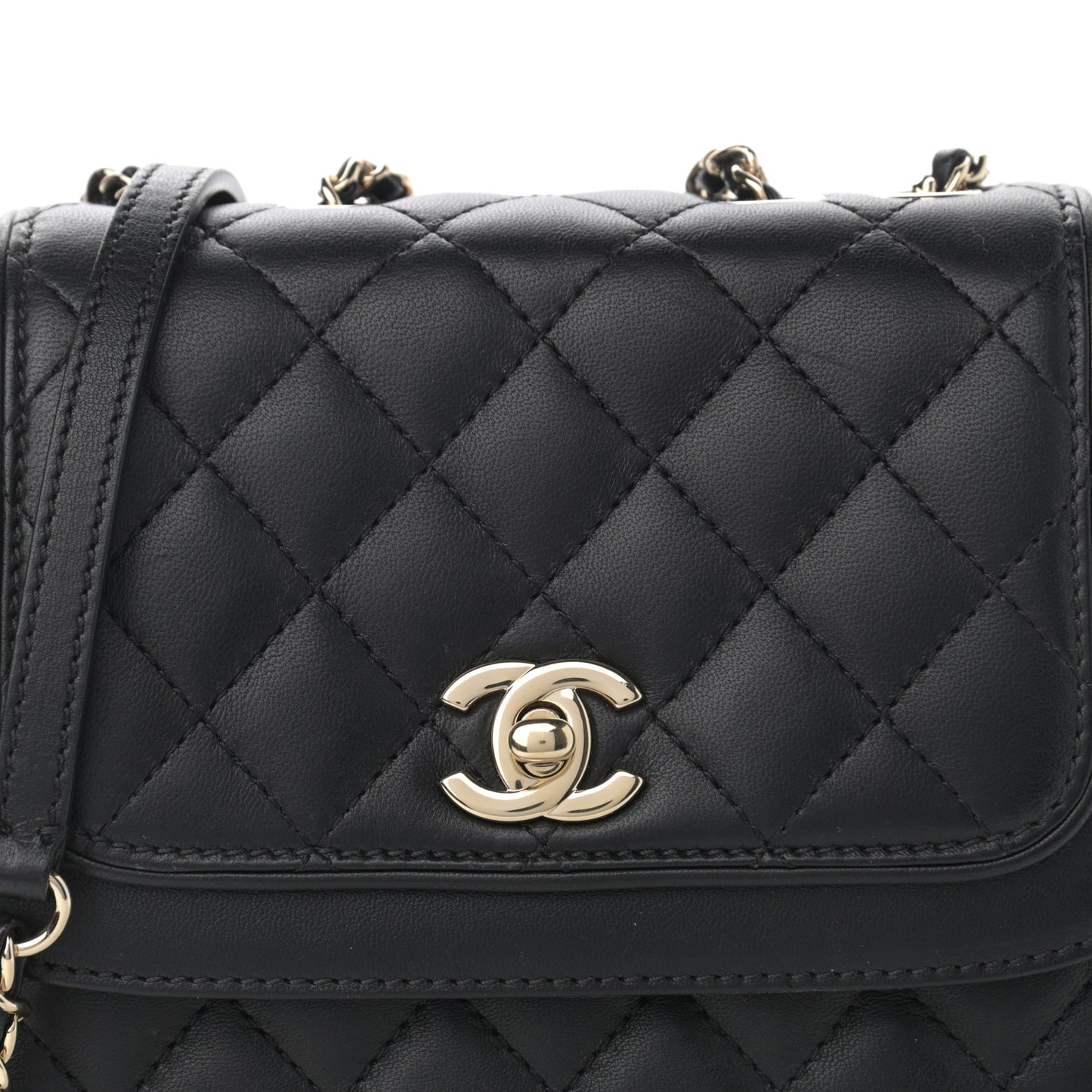 Lambskin Quilted Small Lovely Day Flap Black
