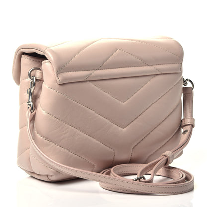 Saint Laurent Calfskin Y Quilted Monogram Toy Loulou Satchel Light Natural 3 of 9