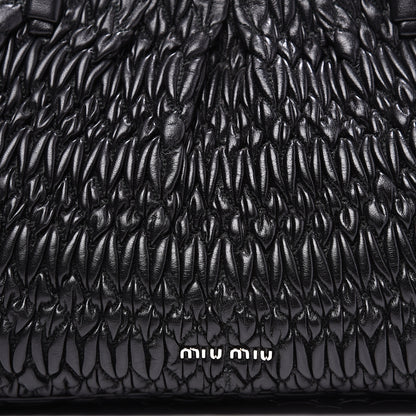 Miu Miu Nappa Matelasse Shoulder Bag Black 8 of 9