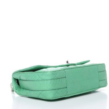Chanel Elaphe Snakeskin Medium Easy Carry Flap Green 4 of 12
