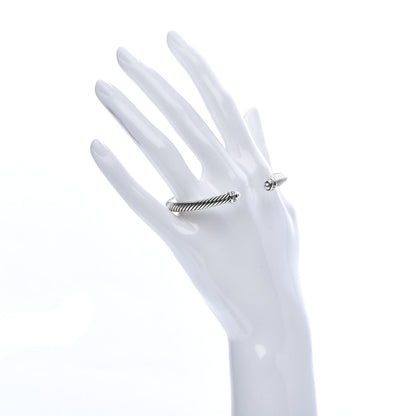 David Yurman Sterling Silver Diamond Pearl 5mm Cable Classics Bracelet 2 of 5