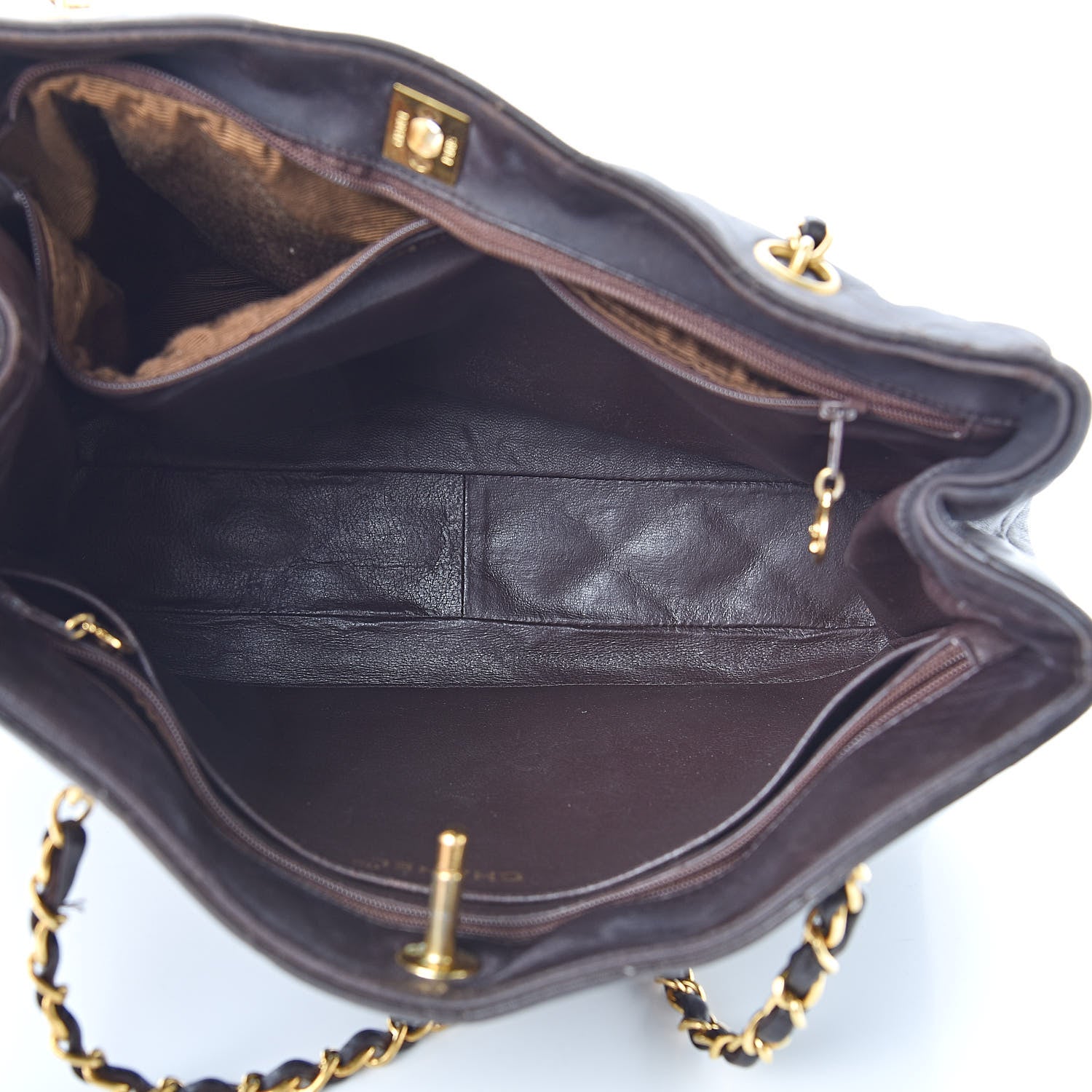Chanel Lambskin Quilted Tote Brown 5 of 16