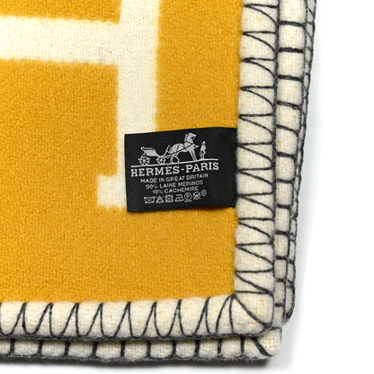 Hermes Wool Cashmere Avalon III Blanket Gris Soleil 3 of 3