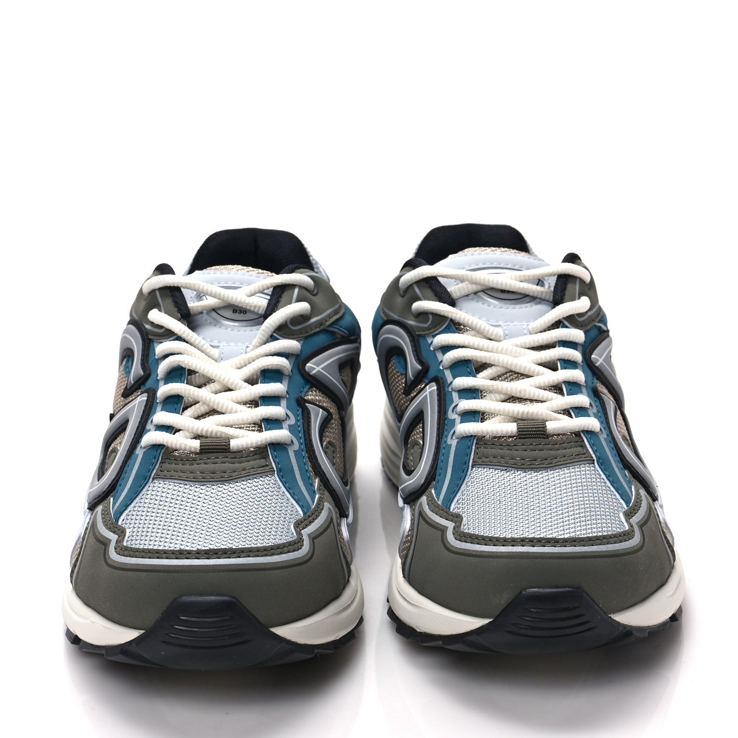 Christian Dior Technical Mesh Calfskin B30 Sneakers 39 White Blue 2 of 7