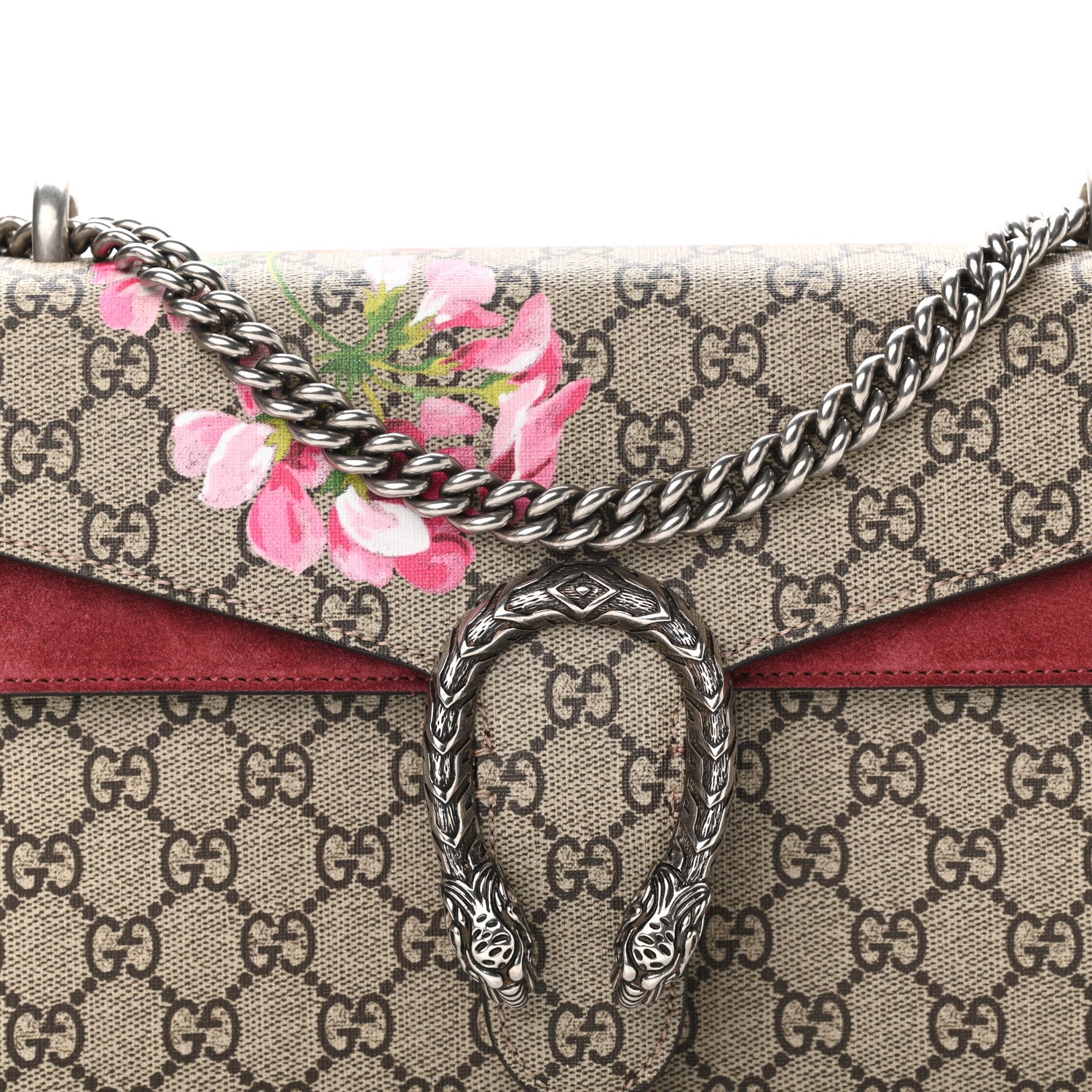 Gucci GG Supreme Monogram Blooms Small Dionysus Shoulder Bag Beige Multicolor Dry Rose 7 of 9