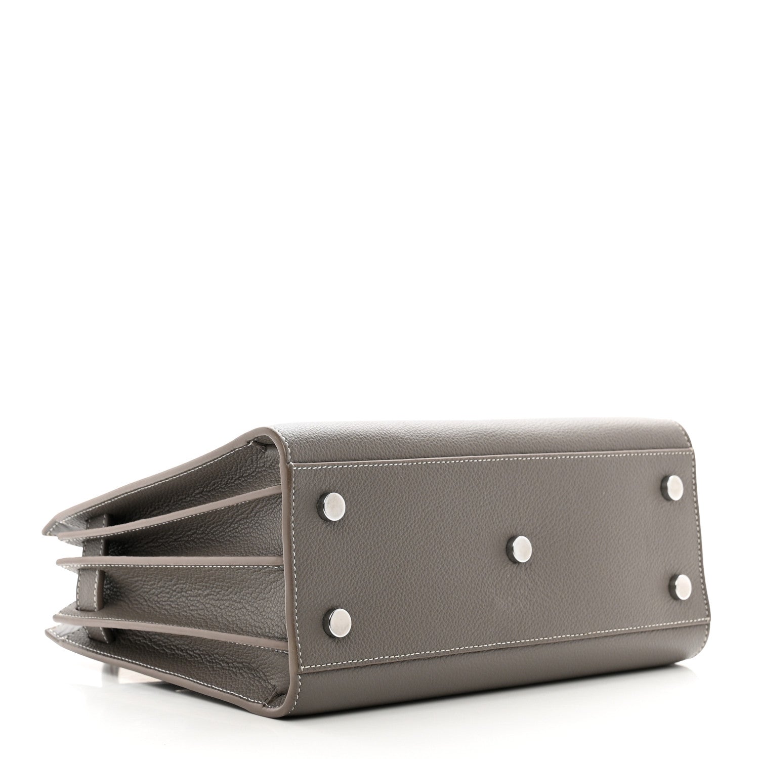 Saint Laurent Grained Calfskin Topstich Baby Sac De Jour Fog 4 of 12