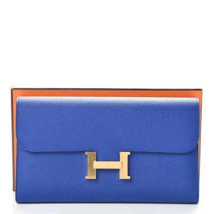 Hermes Epsom Constance Long Wallet Bleu Electrique 8 of 8
