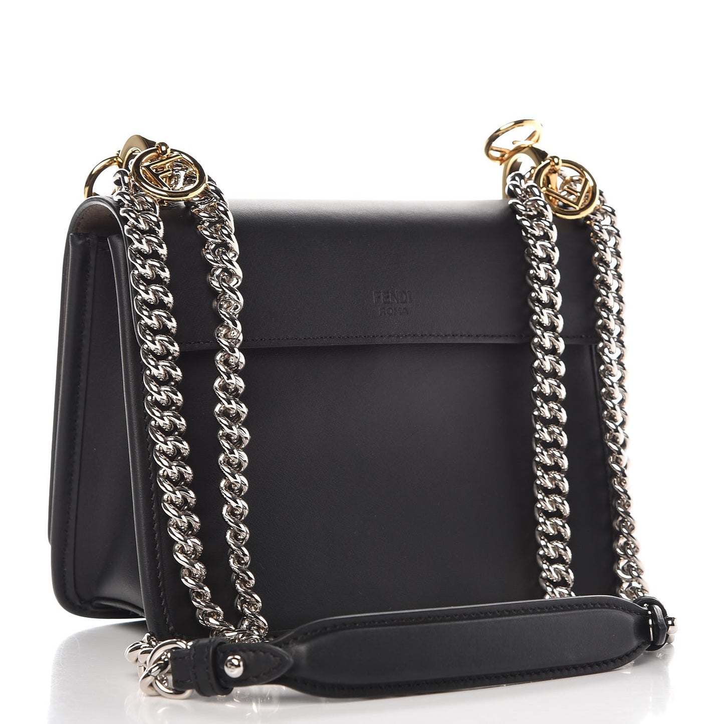 Vitello Century Opaco F is Fendi Small Kan I Shoulder Bag Black