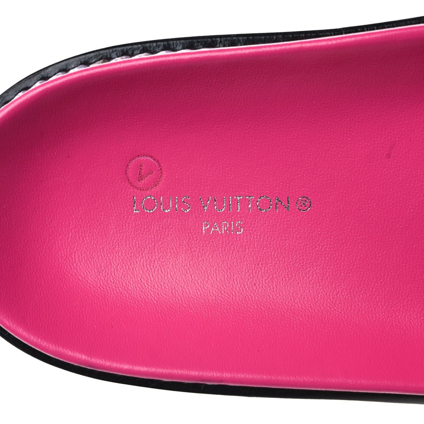 Calfskin Embossed Monogram Sunset Flat Comfort Mule 39 Rose Pop