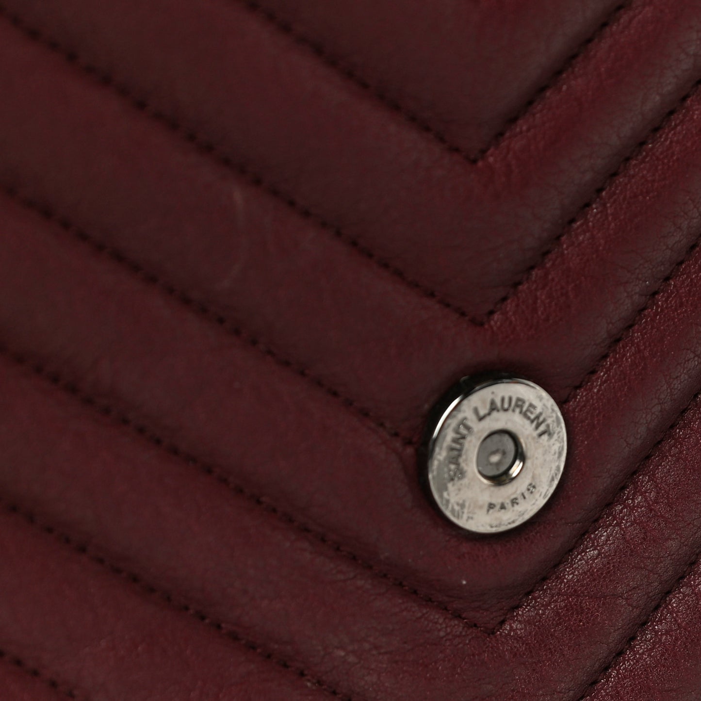 Sheepskin Matelasse Chevron Monogram Medium College Bag Rouge Legion