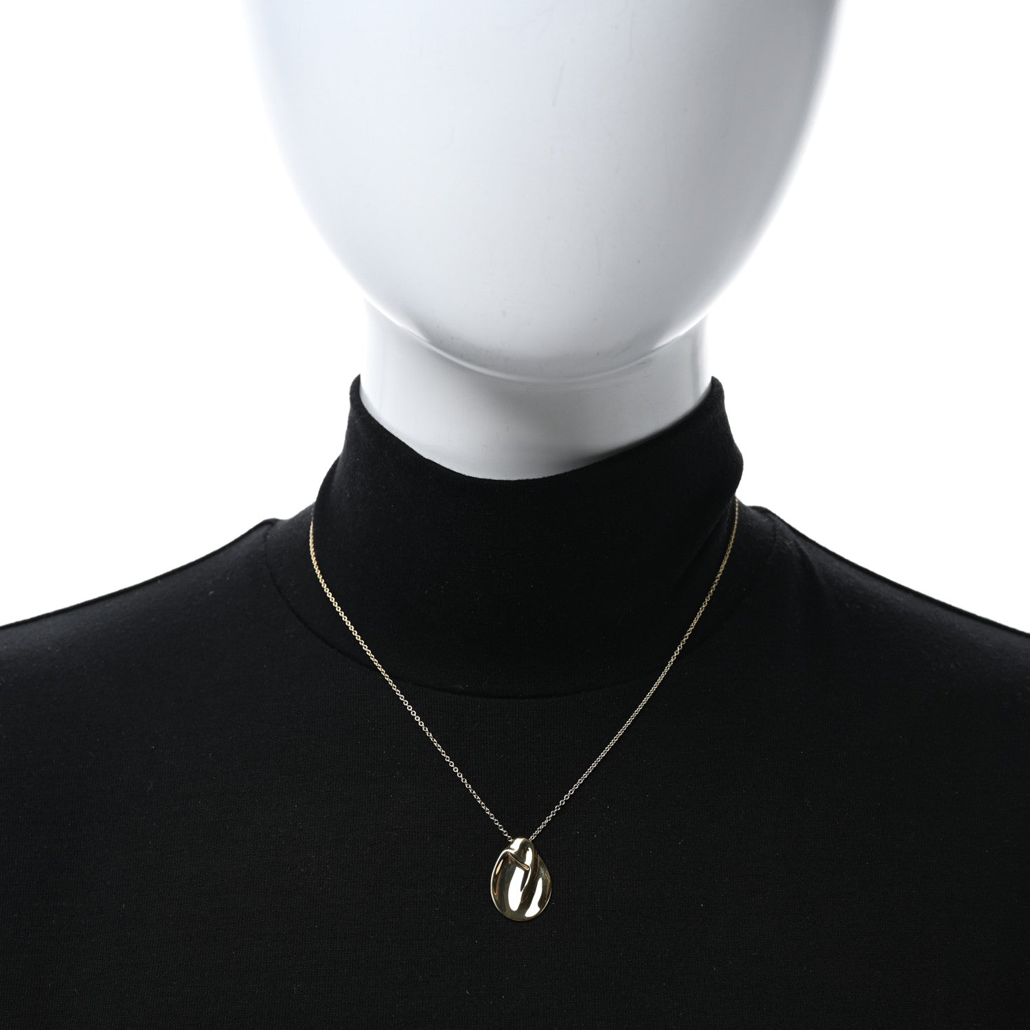 Tiffany 18K Yellow Gold Elsa Peretti Madonna Pendant Necklace 3 of 4