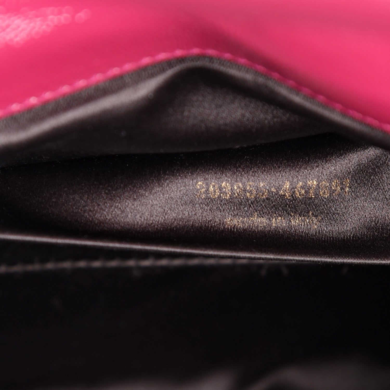 Saint Laurent Textured Patent Monogram Large Belle De Jour Clutch Fuchsia 6 of 11