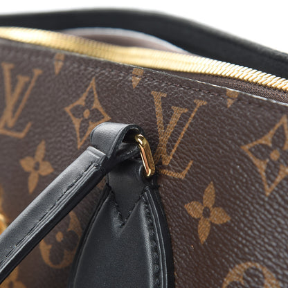 Louis Vuitton Monogram Flower Zipped Tote MM Black 11 of 12
