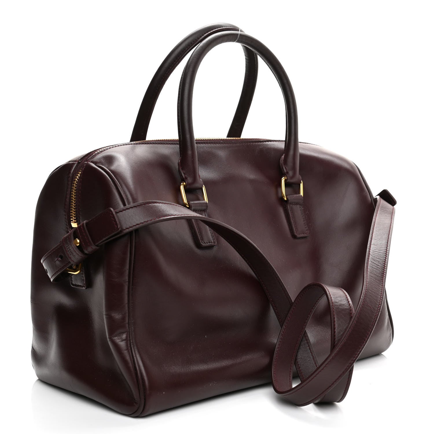 Saint Laurent Calfskin Classic Duffle 6 Amarena 5 of 17