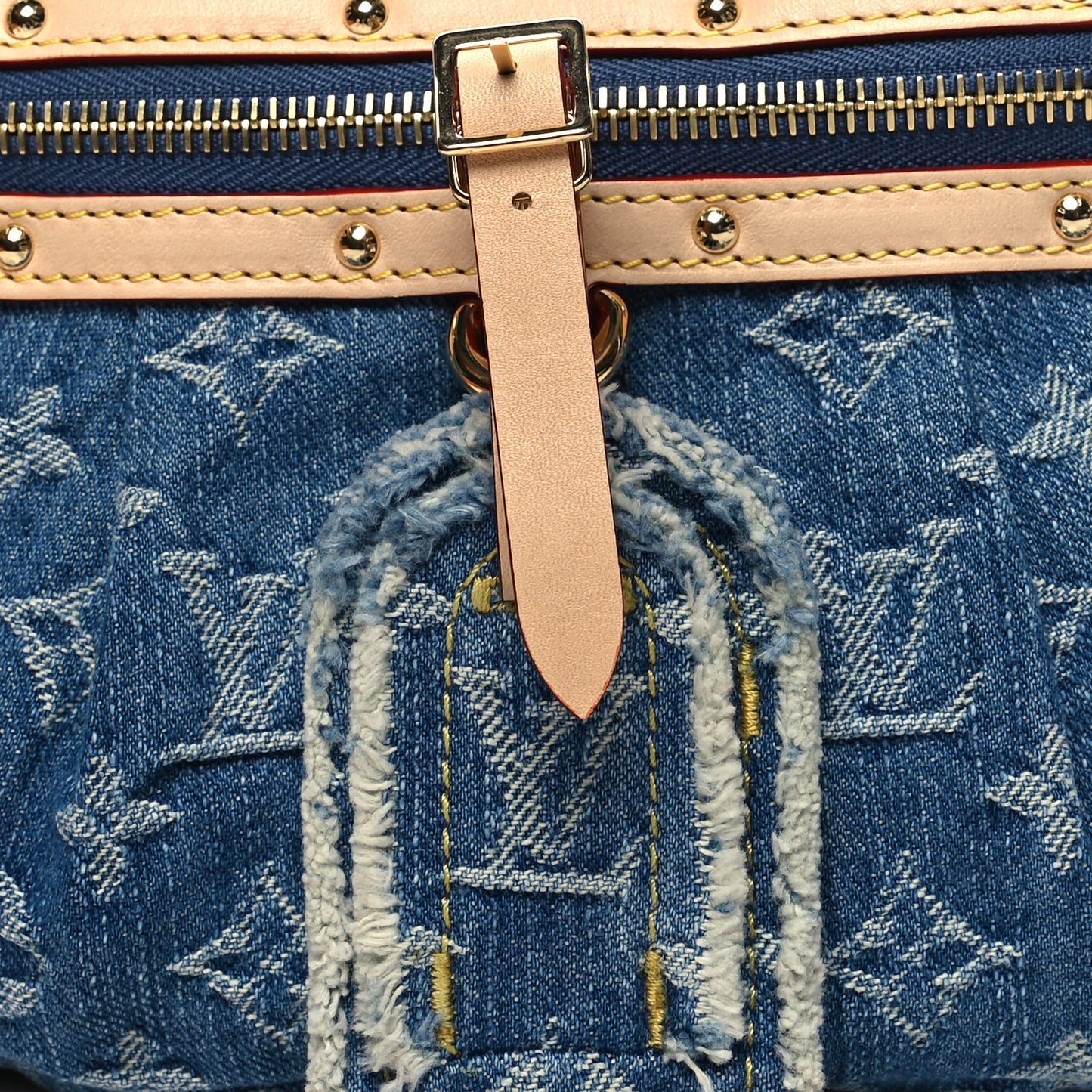 Monogram Denim High Rise Bumbag Blue