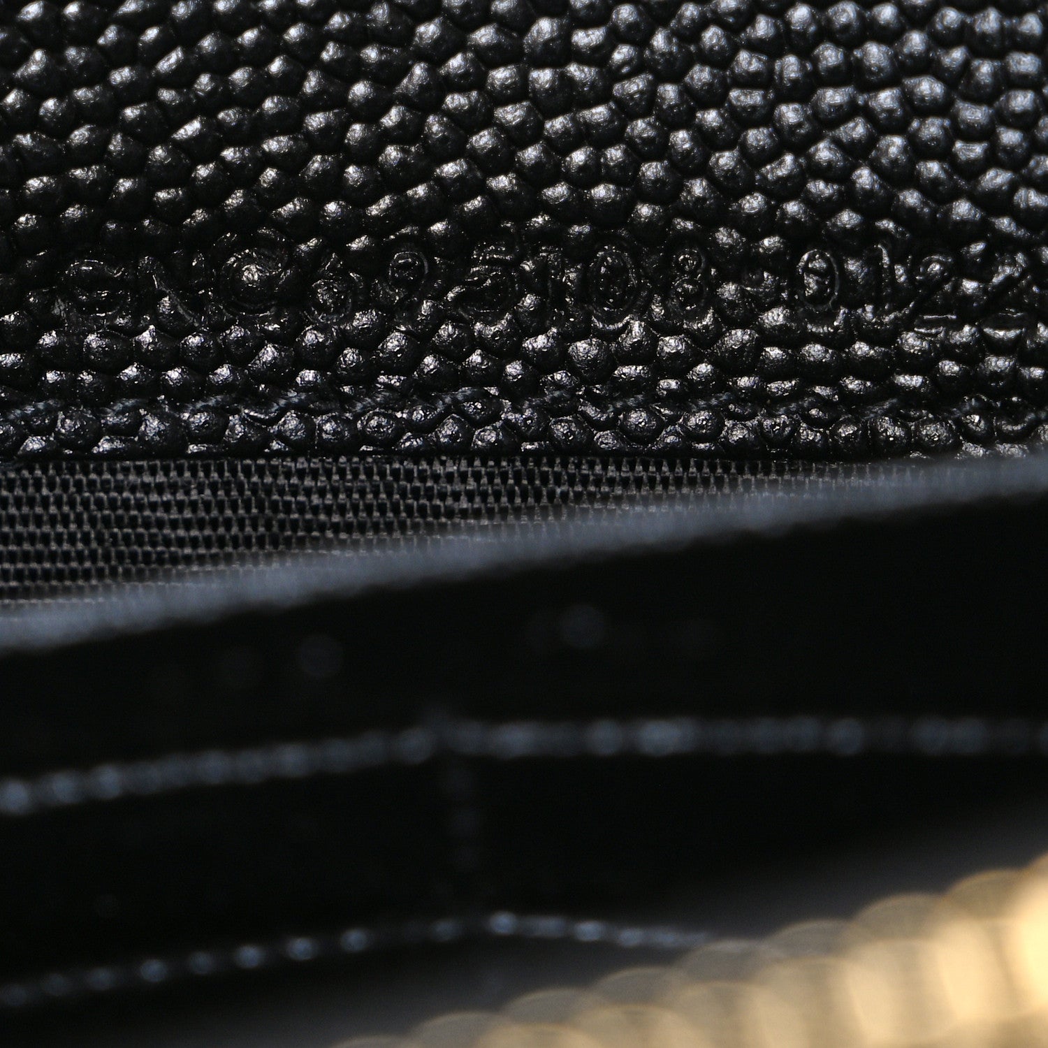 Saint Laurent Grain De Poudre Matelasse Chevron Monogram Envelope Chain Wallet Black 7 of 11