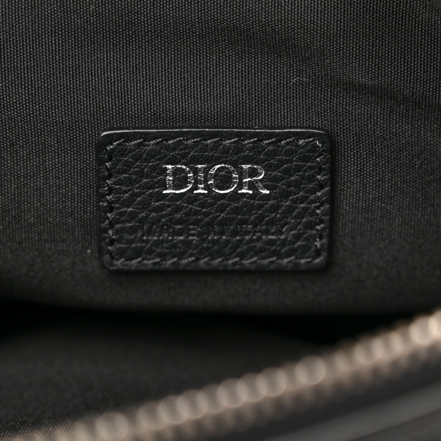 Grained Calfskin Mens Saddle Bag Black