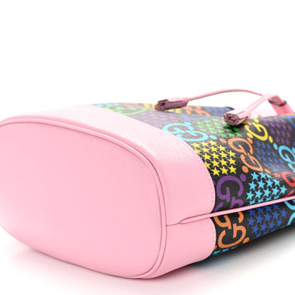 Gucci GG Supreme Monogram Psychedelic Bucket Bag Black Multicolor Sugar Pink 9 of 9
