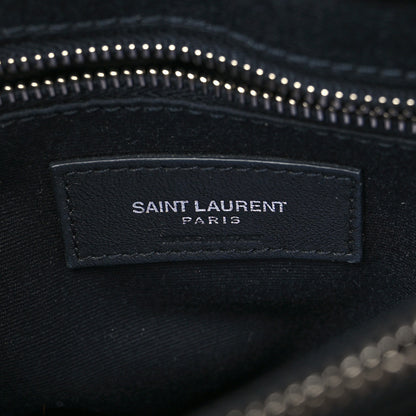 Saint Laurent Calfskin Y Quilted Monogram Medium Loulou Chain Satchel Black 6 of 8