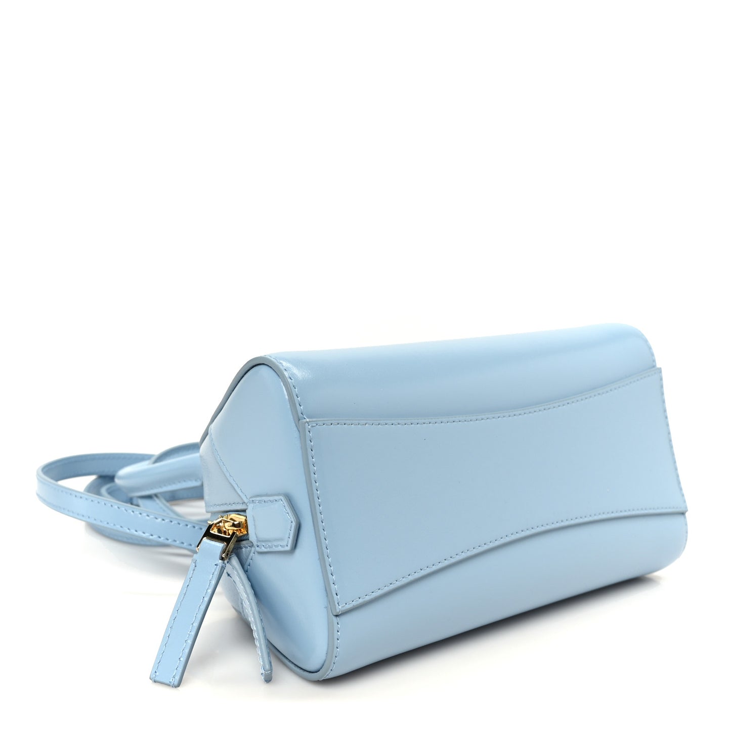 Box Calfskin East West Mini Antigona Light Blue