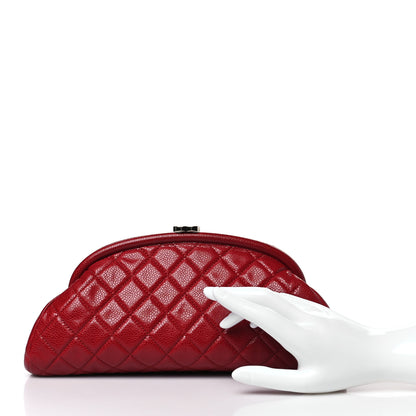 Chanel Caviar Quilted Timeless Clutch Red 2 of 9