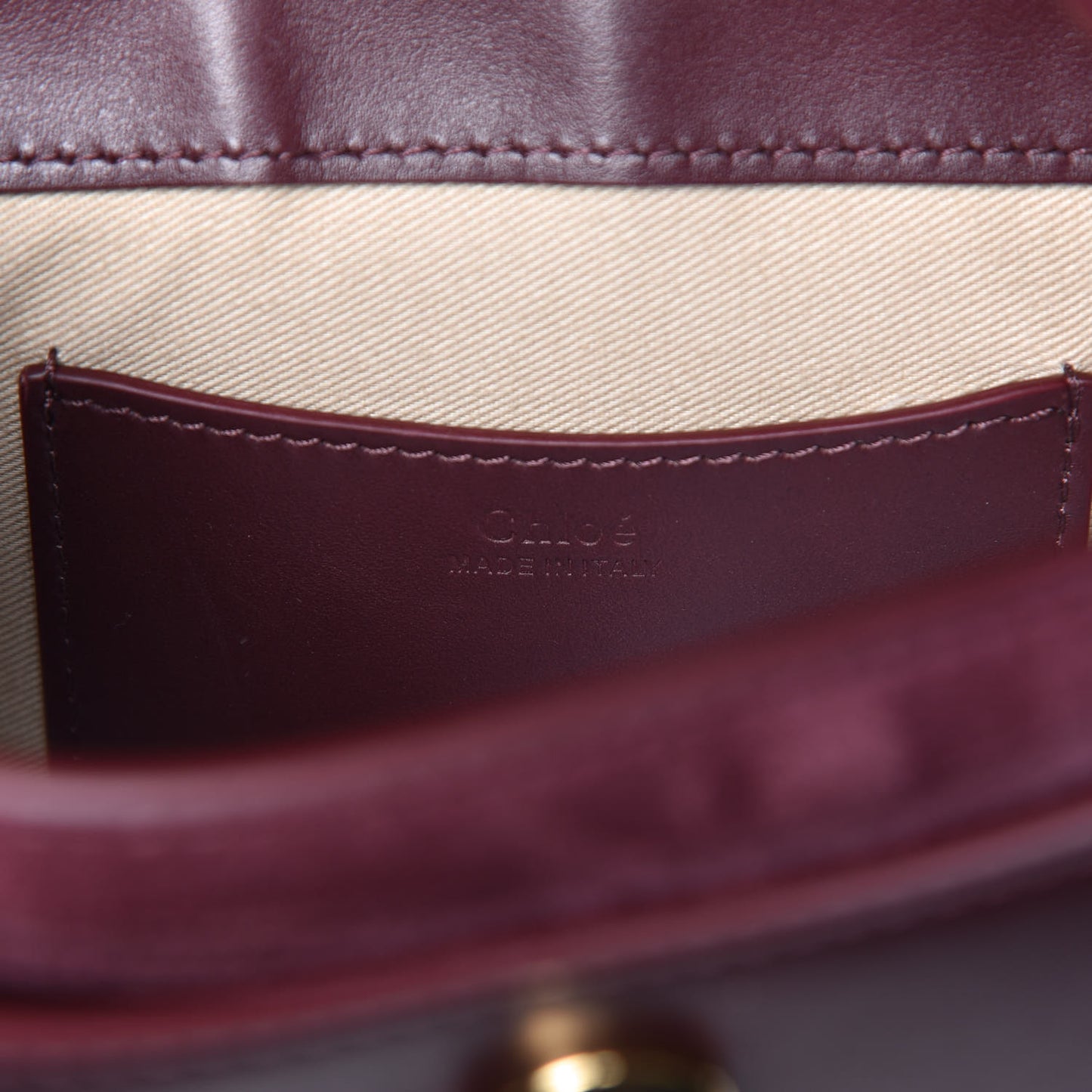 Calfskin Small Tess Bag Burnt Brown