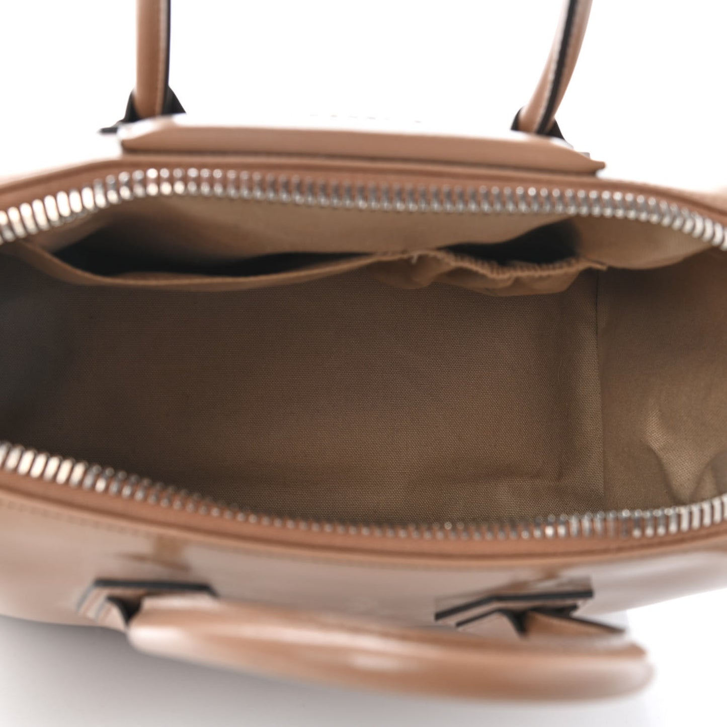 Shiny Lord Calfskin Medium Antigona Dark Beige